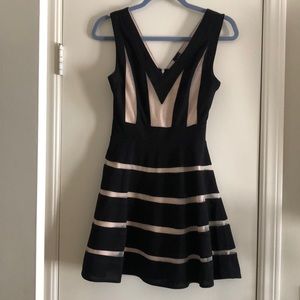 Black and cream dress